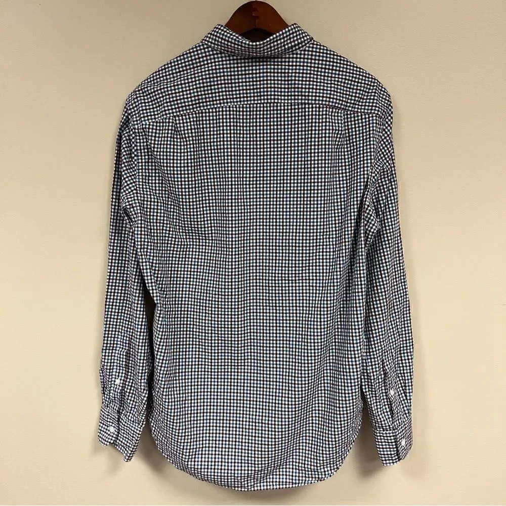 J crew plaid blue and button down   Size M